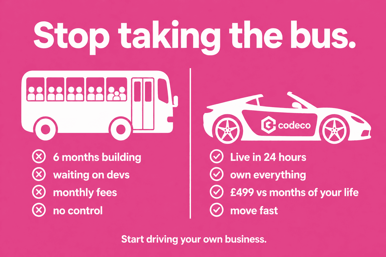 Get off the bus — own your stack